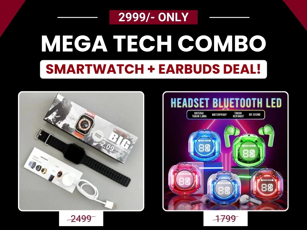 Mega Tech Combo – Smartwatch + Earbuds Deal!