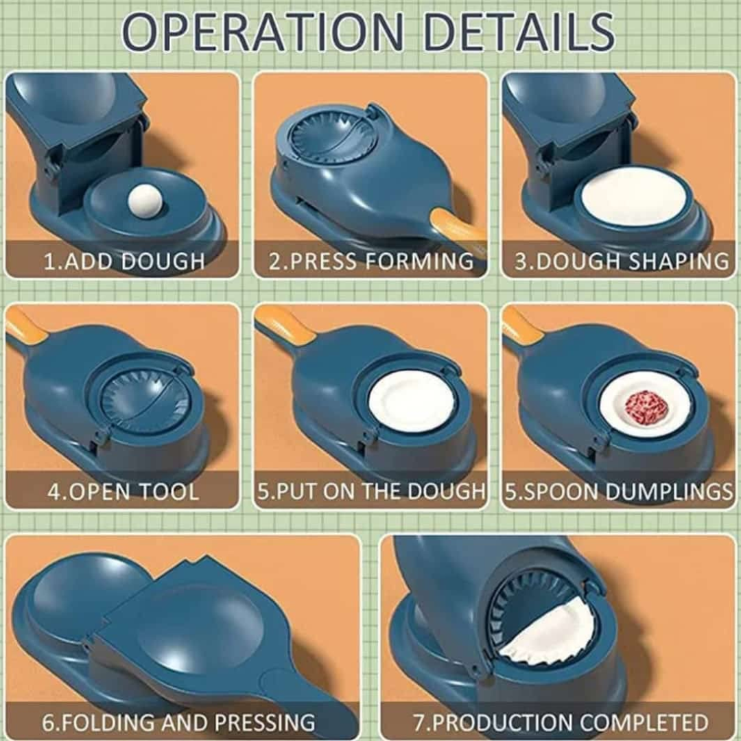 Manual Dumpling Maker Set – DIY Dumpling Press & Cutter