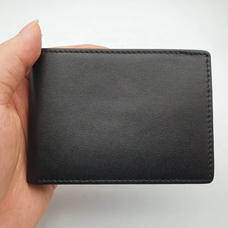 Genuine Leather Bi Fold Slim Wallet – Free Cash on Delivery