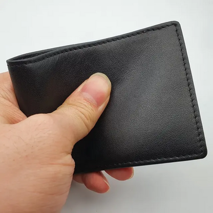 Genuine Leather Bi Fold Slim Wallet – Free Cash on Delivery