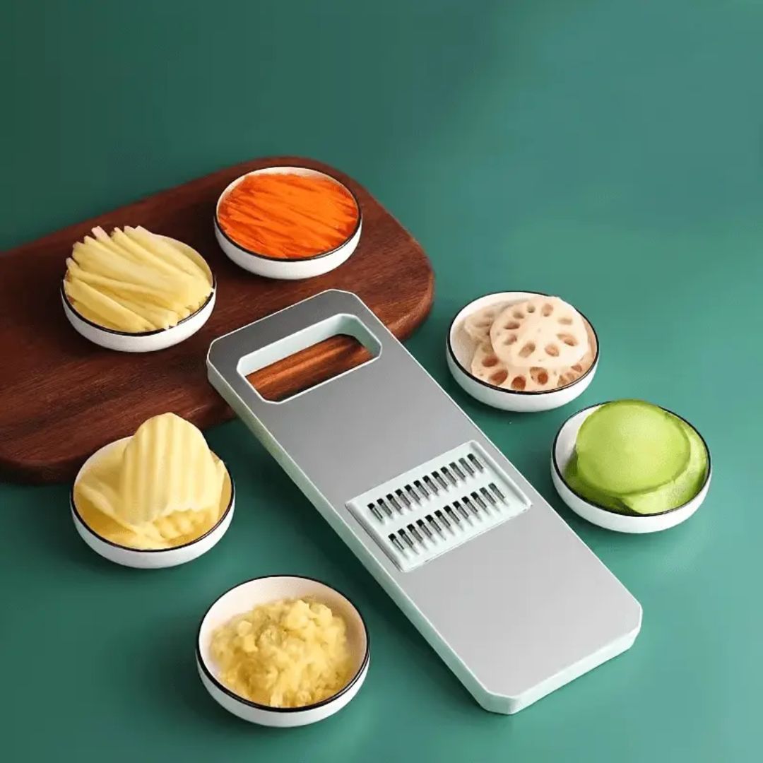 5-in-1 Stainless Steel Vegetable Cutter & Grater