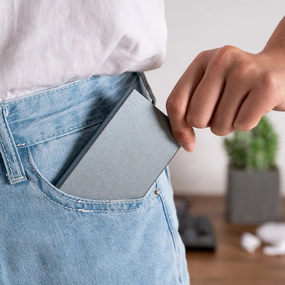 Metal Stainless Steel RFID Credit Card Holder – Free Cash on Delivery