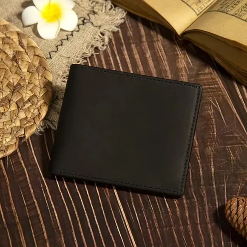 Genuine Leather Bi Fold Slim Wallet – Free Cash on Delivery