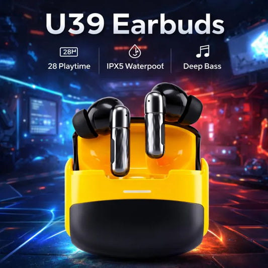 U39 Wireless Gaming Earbuds_Bluetooth Headphones Headset_ENC Noise Cancelling Bluetooth