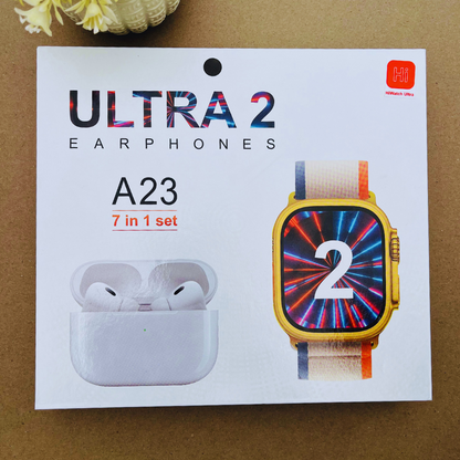 A23 Ultra 2 Smartwatch & Earbuds | 7-in-1 Ultimate Bundle | Free COD