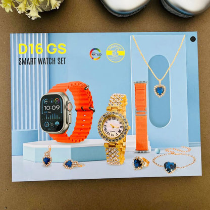 D16 GS LADIES LUXURY SMART WATCH SET - FREE CASH ON DELIVERY