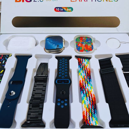 i20 Ultra2 Max 10-in-1 Smartwatch + Earbuds | Free Cash on Delivery