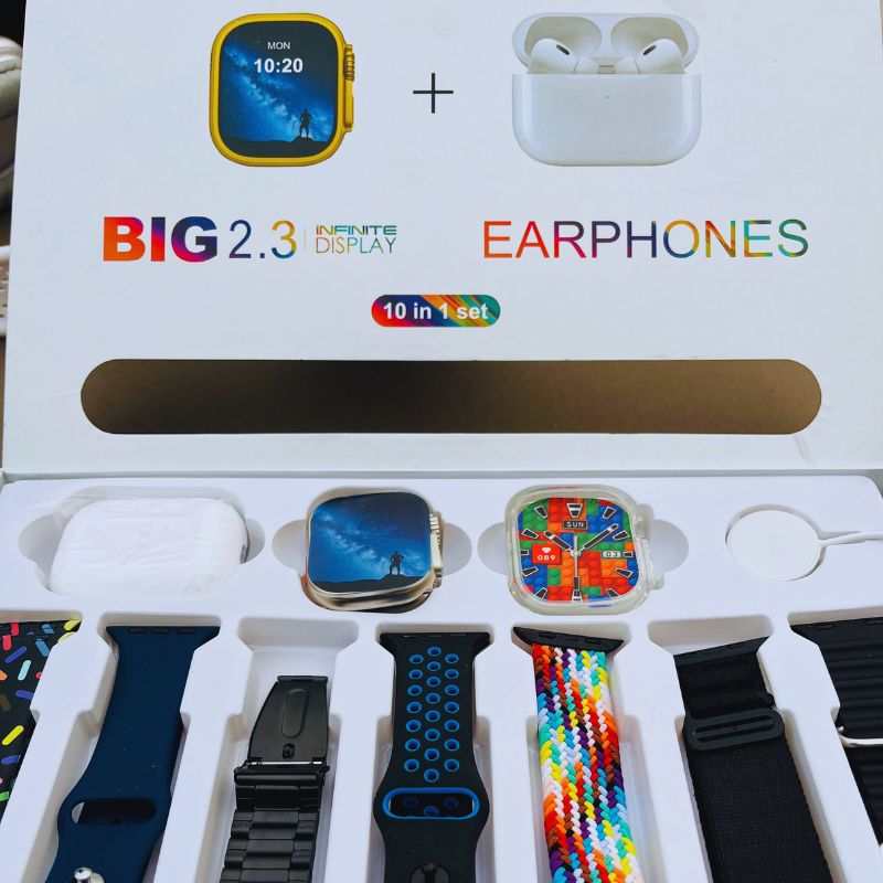 i20 Ultra2 Max 10-in-1 Smartwatch + Earbuds | Free Cash on Delivery