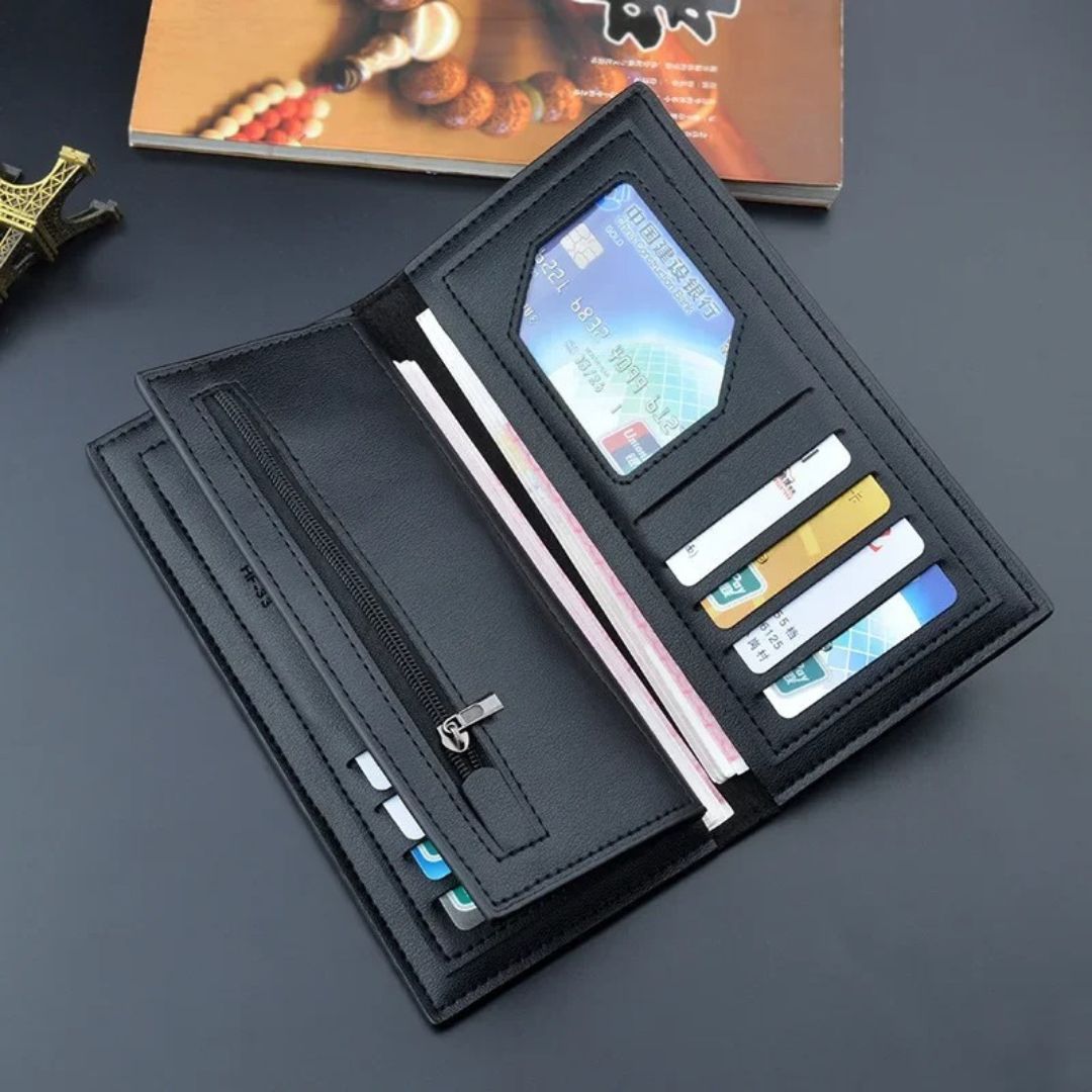 Luxury PU Leather Men’s Long Boweisi Wallet