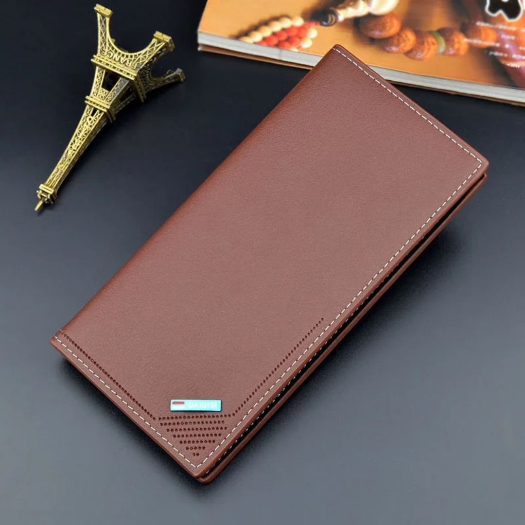 Luxury PU Leather Men’s Long Boweisi Wallet