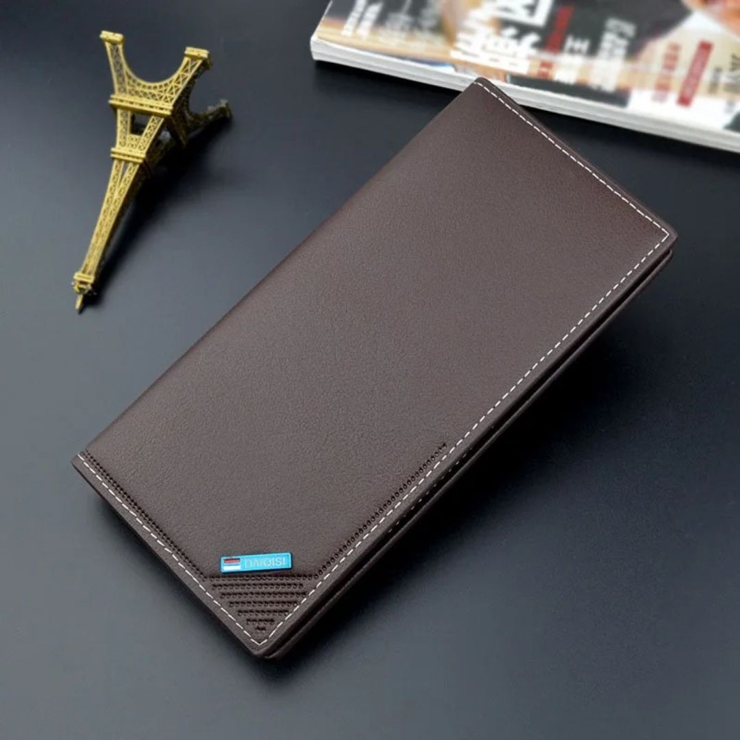 Luxury PU Leather Men’s Long Boweisi Wallet