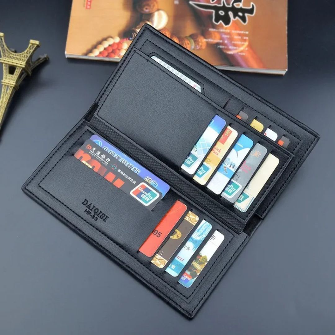 Premium Men's Long PU Leather Wallet